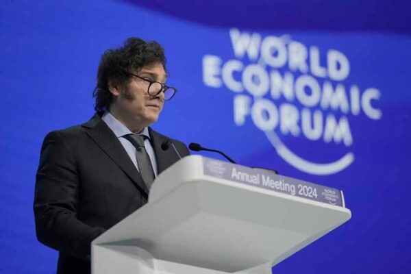 Javier Milei attends World Economic Forum in Davos